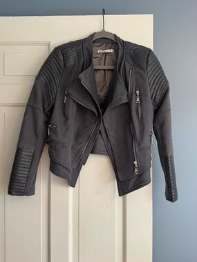 Ivory & Chain Bessy Biker Jacket Sz 8